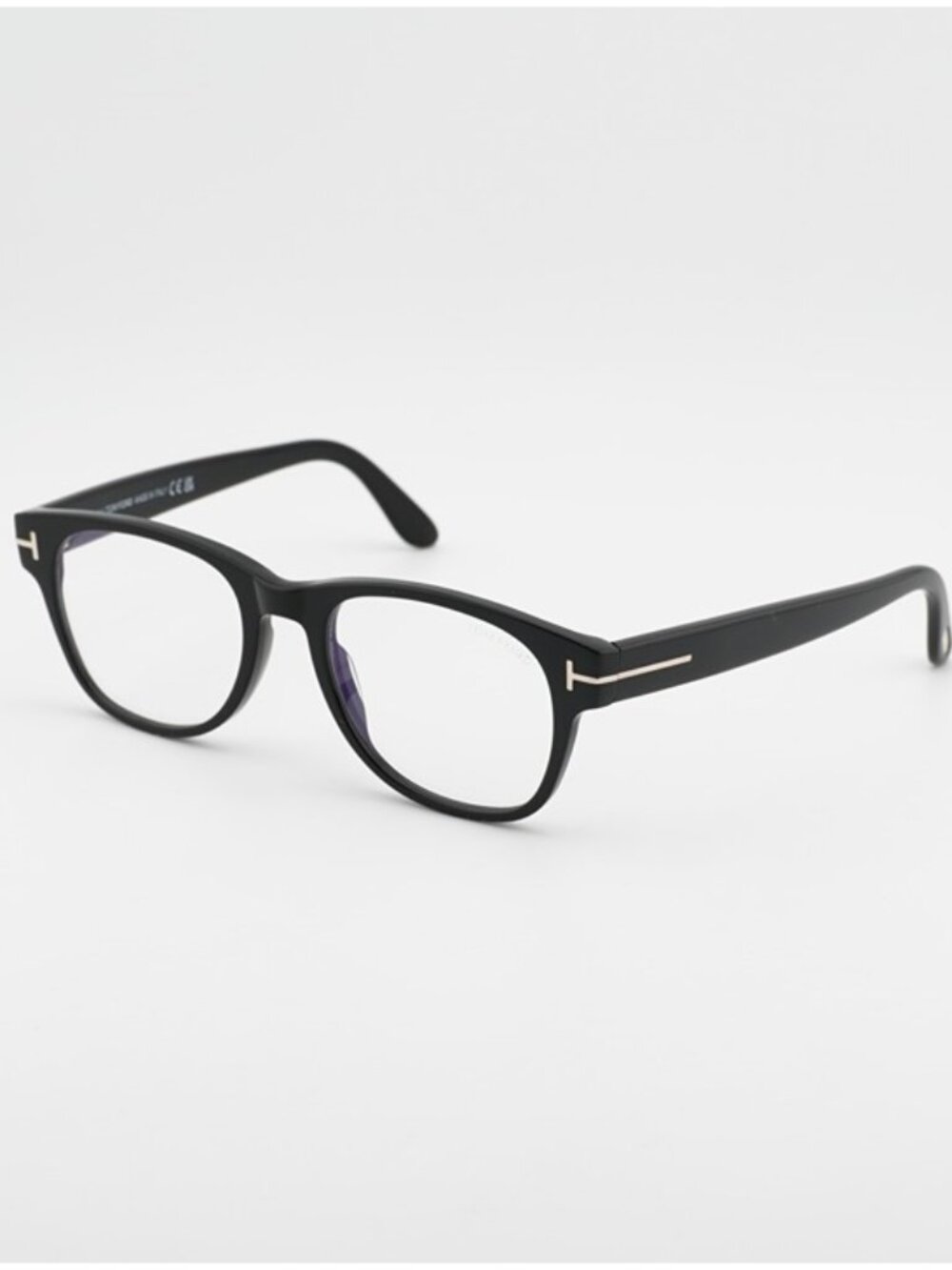 Tom Ford FT5898-B 001 Eyeglasses Black 52mm Square Frame, Clear Blue Light Block
